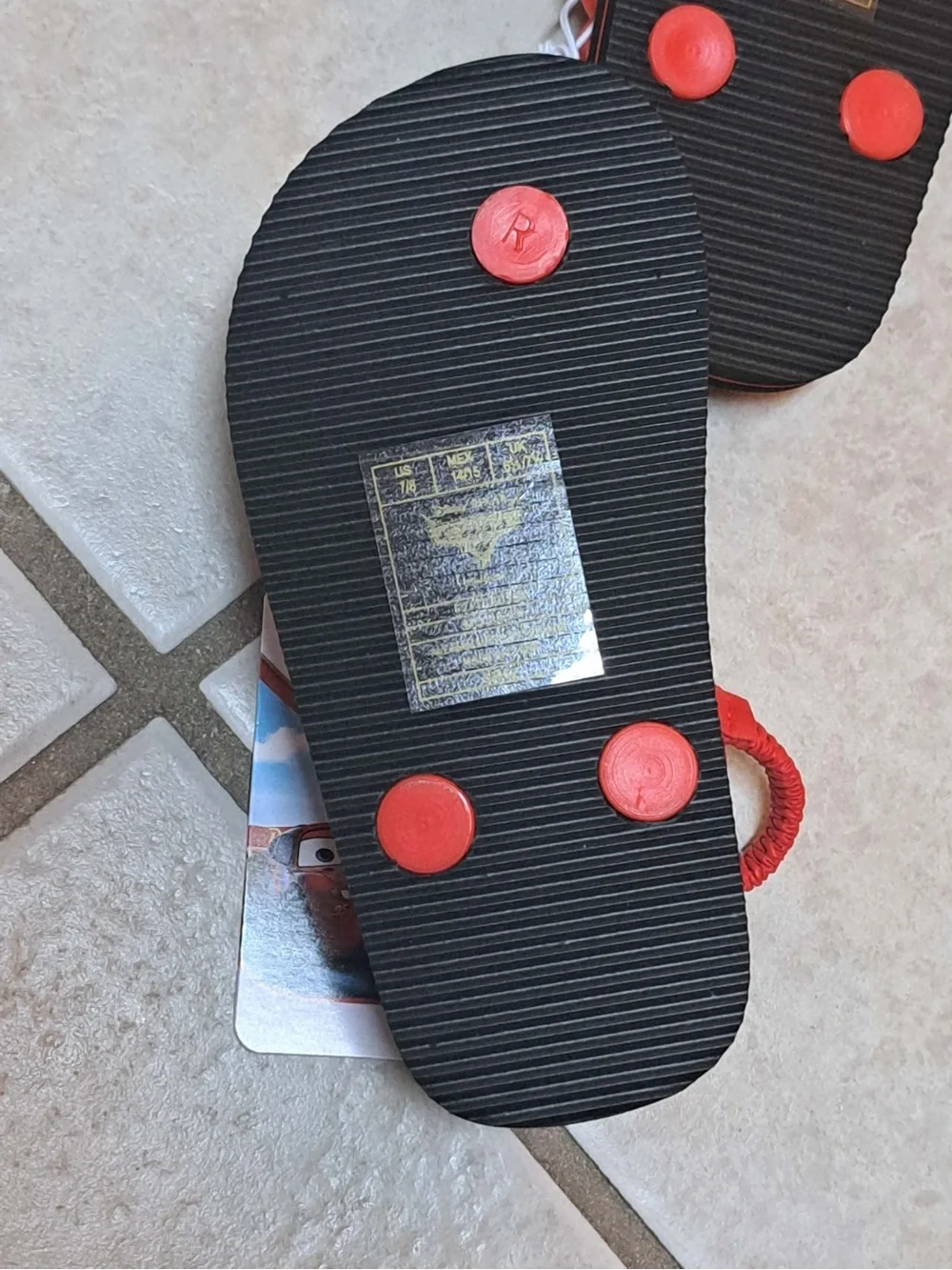 Disney Pixar Cars Lightning McQueen Toddler Flip-Flops - Toddle Kids Size 7C/8C
